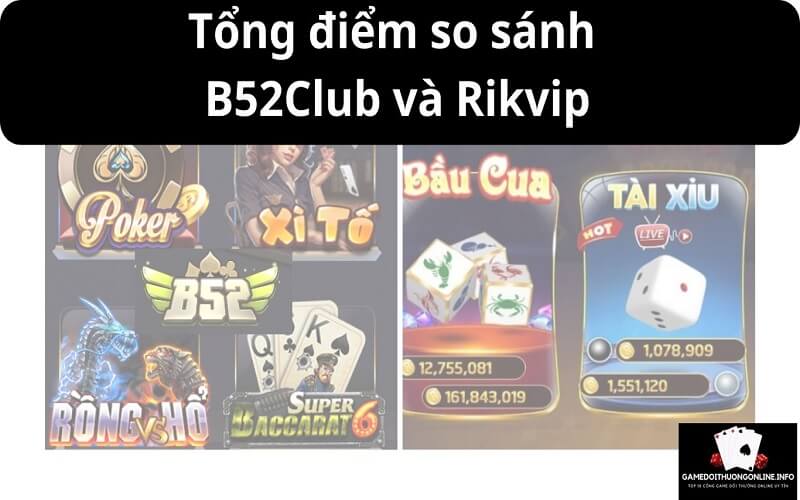 Tổng điểm cổng game B52Club và Rikvip