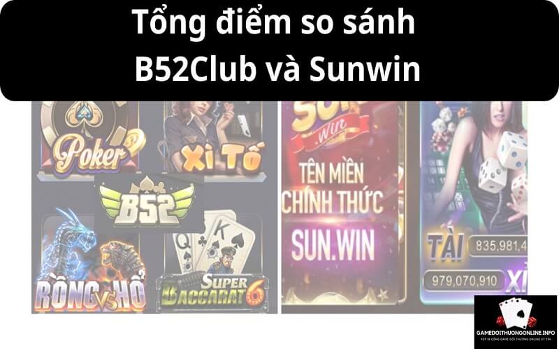 Tổng điểm cổng game B52Club và Sunwin