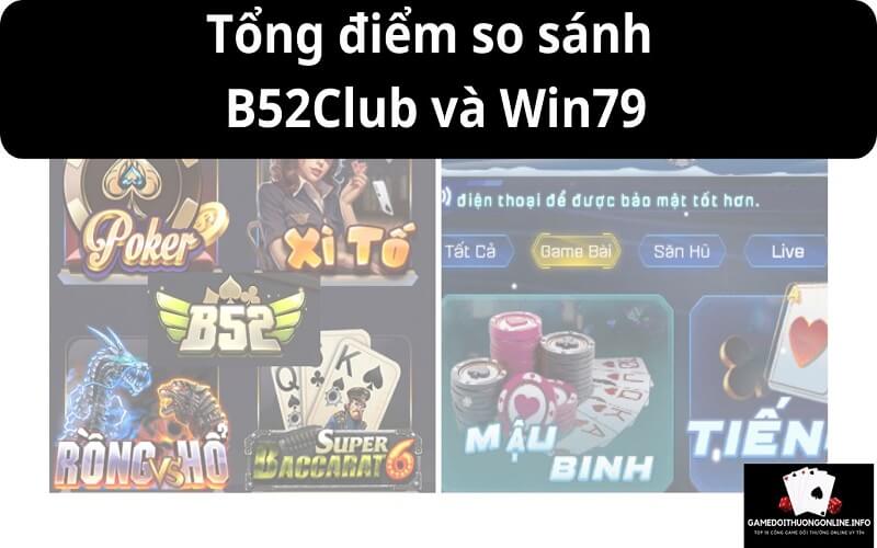 Tổng điểm cổng game B52Club và Win79